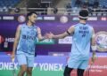 Fajar Alfian/Muhammad Rian Ardianto di Babak Perempat Final India Open 2024 (Foto: PBSI)