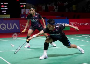 Apriyani Rahayu/Siti Fadia Silva Ramadhanti di Babak 32 Besar Indonesia Masters 2024 (Foto: PBSI)