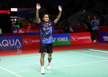 Anthony Sinisuka Ginting di Babak Semifinal Indonesia Masters 2024 (Foto: PBSI)