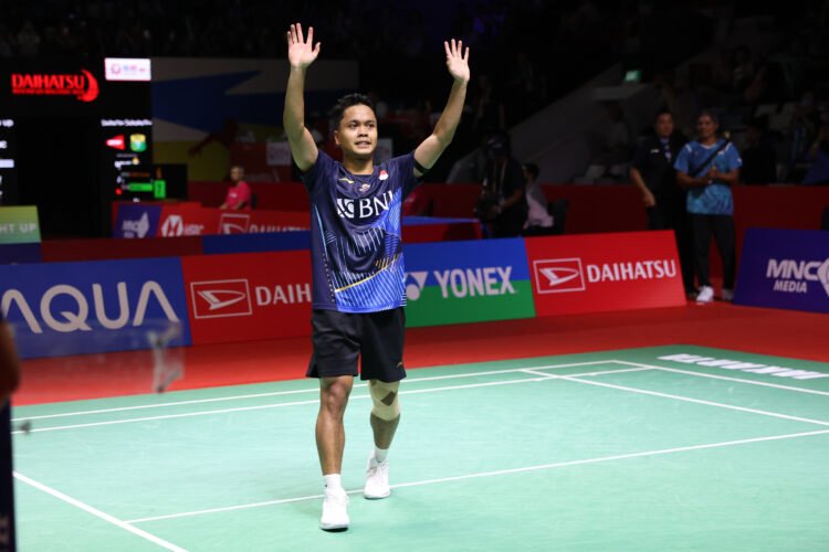 Anthony Sinisuka Ginting di Babak Semifinal Indonesia Masters 2024 (Foto: PBSI)