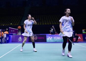 Febriana Dwipuji Kusuma/Amallia Cahaya Pratiwi di Babak 32 Besar Thailand Masters 2024 (Foto: PBSI)