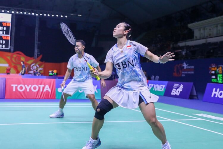 Rehan Naufal Kusharjanto/Lisa Ayu Kusumawati di Babak Perempat Final German Open 2024 (Foto: PBSI)