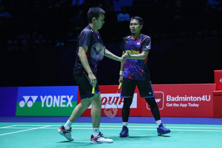 Mohammad Ahsan/Hendra Setiawan di Babak 32 Besar French Open 2024 (Foto: PBSI)