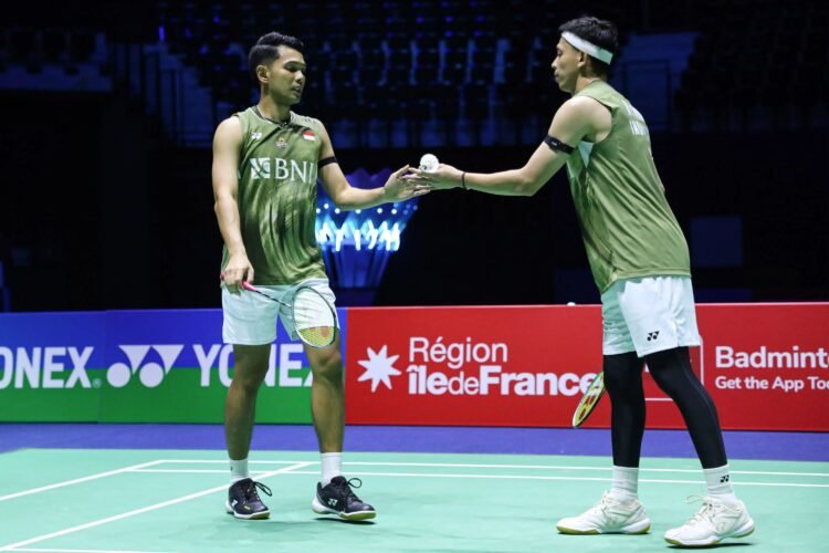 Fajar Alfian/Muhammad Rian Ardianto di Babak Perempat Final French Open 2024 (Foto: PBSI)