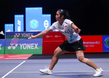 Gregoria Mariska Tunjung di Babak 16 Besar All England 2024 (Foto: PBSI)