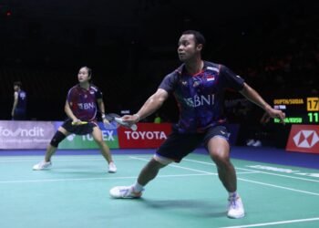 Rehan Naufal Kusharjanto/Lisa Ayu Kusumawati di Babak 16 Besar Thailand Open 2024 (Foto: PBSI)