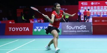 Gregoria Mariska Tunjung di Babak Perempat Final Thailand Open 2024 (Foto: PBSI)