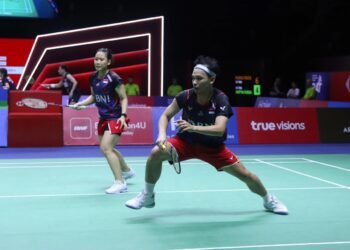 Rinov Rivaldy/Pitha Haningtyas Mentari di Babak Semifinal Thailand Open 2024 (Foto: PBSI)