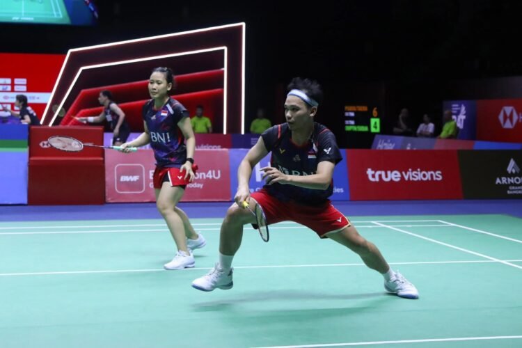 Rinov Rivaldy/Pitha Haningtyas Mentari di Babak Semifinal Thailand Open 2024 (Foto: PBSI)