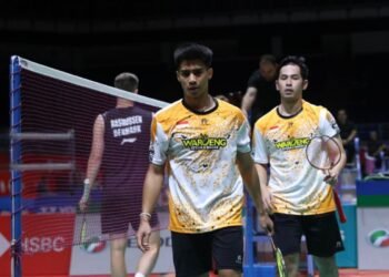 Sabar Karyaman Gutama/Moh Reza Pahlevi Isfahani di Babak 32 Besar Malaysia Masters 2024 (Foto: PBSI)