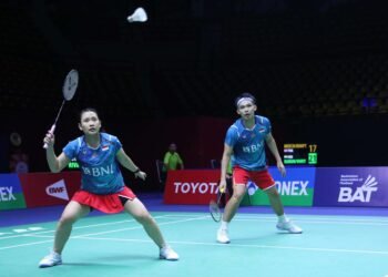 Rinov Rivaldy/Pitha Haningtyas Mentari di Babak Semifinal Spain Masters 2024 (Foto: PBSI)