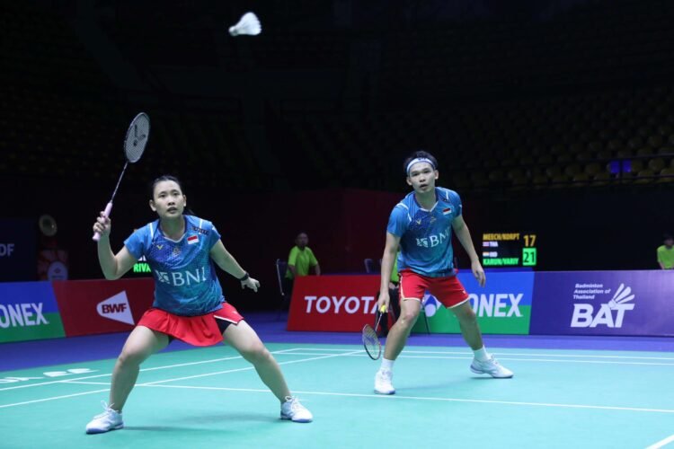 Rinov Rivaldy/Pitha Haningtyas Mentari di Babak Semifinal Spain Masters 2024 (Foto: PBSI)