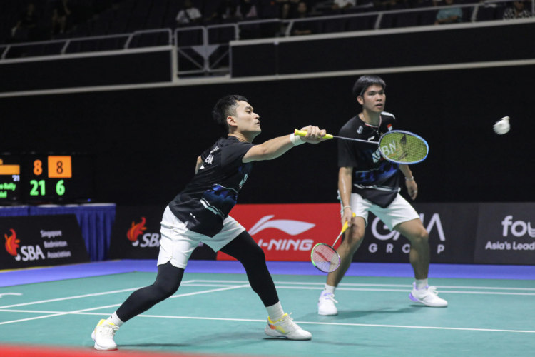 Leo Rolly Carnando/Daniel Marthin di Babak 32 Besar Singapore Open 2024 (Foto: PBSI)