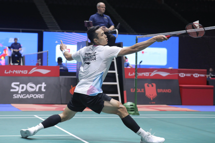 Jonatan Christie di Babak 32 Besar Singapore Open 2024 (Foto: PBSI)