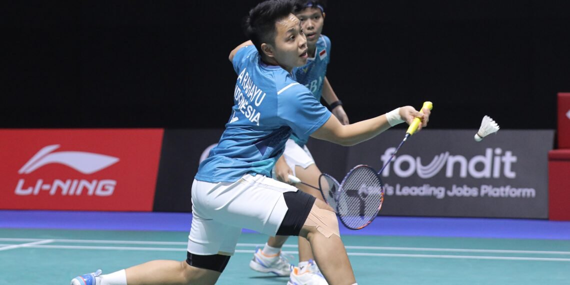 Apriyani Rahayu/Siti Fadia Silva Ramadhanti di Babak Perempat Final Singapore Open 2024 (Foto: PBSI)