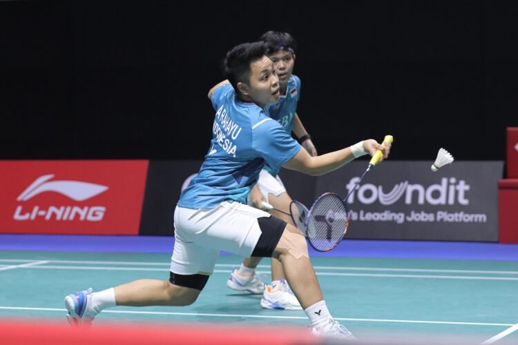 Apriyani Rahayu/Siti Fadia Silva Ramadhanti di Babak Perempat Final Singapore Open 2024 (Foto: PBSI)