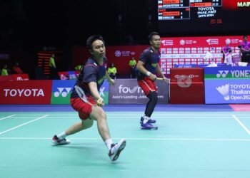 Mohammad Ahsan/Hendra Setiawan di Babak Semifinal Australian Open 2024 (Foto: PBSI)