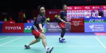 Mohammad Ahsan/Hendra Setiawan di Babak Semifinal Australian Open 2024 (Foto: PBSI)