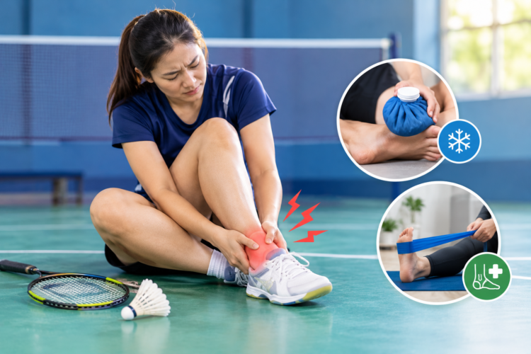 Cedera Engkel Saat Badminton: Pertolongan Awal dan Cara Pemulihannya